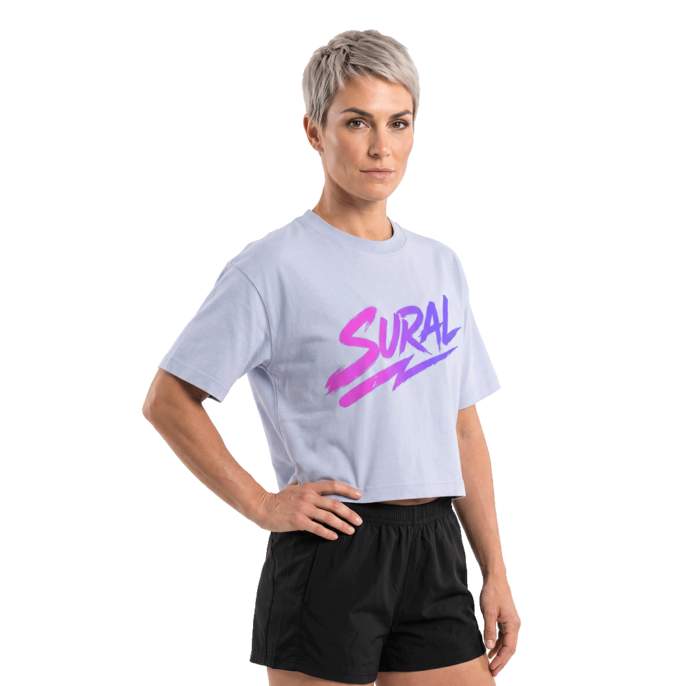 Camiseta Crop Woman Cotton Manga Corta Oversize - ELECTRICAL